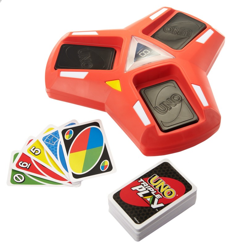 Games UNO Triple Play Juego De Cartas Perder las cartas