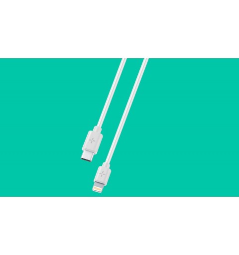 PLOOS - CABLE 100cm - USB-C to Lightning Cavo da USB-C a Lightning per ricarica e trasferimento dati Bianco