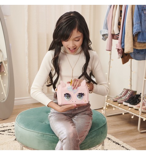 Purse Pets LICORNE - COMPAGNON INTERACTIF FORMAT SAC A MAIN - Animal Interactif Qui Cligne Des Yeux Avec Effets Sonores et