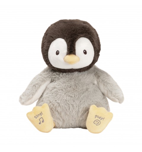 GUND - Kissy Pinguino Peluche Interattivo, Parla e Canta, Italiano e Tedesco, 30.5cm - dai 10 mesi