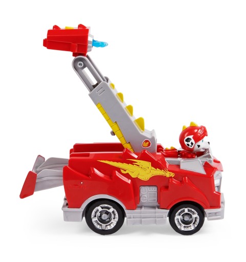 PAW Patrol Vehículo de juguete transformable de Marshall de Rescue Knights con figura de acción coleccionable