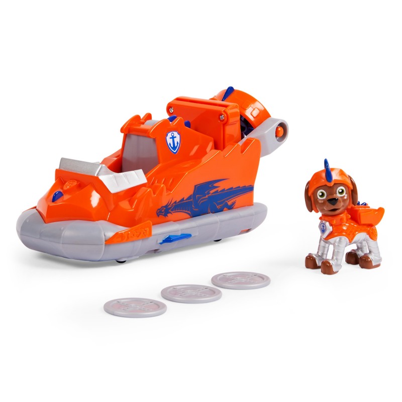 PAW Patrol Rescue Knights Zuma Transforming Toy Car with Collectible Action Figure