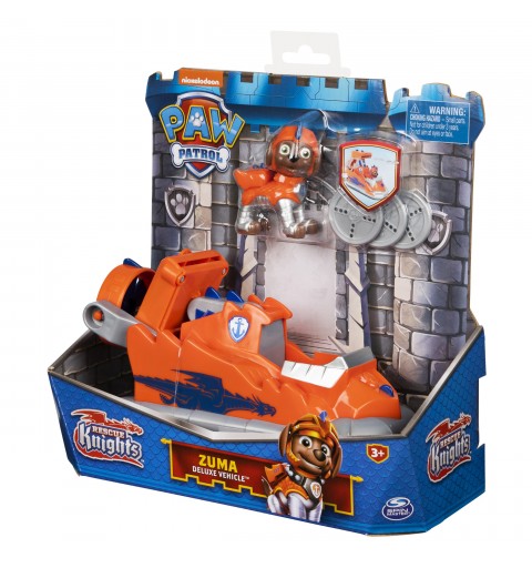 PAW Patrol Rescue Knights Zuma Transforming Toy Car with Collectible Action Figure