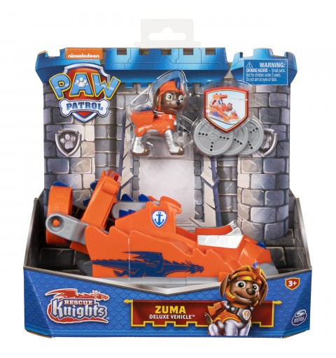 PAW Patrol Rescue Knights Zuma Transforming Toy Car with Collectible Action Figure