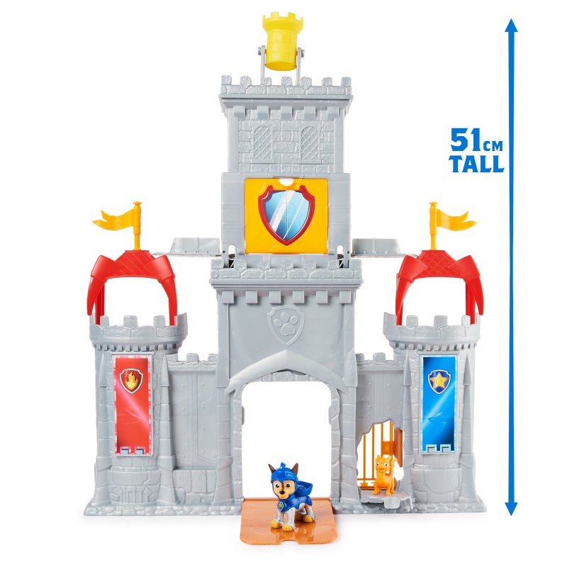 PAW Patrol Rescue Knights Castle HQ Transforming 11-Piece Playset with Chase and Mini Dragon Draco Action Figures