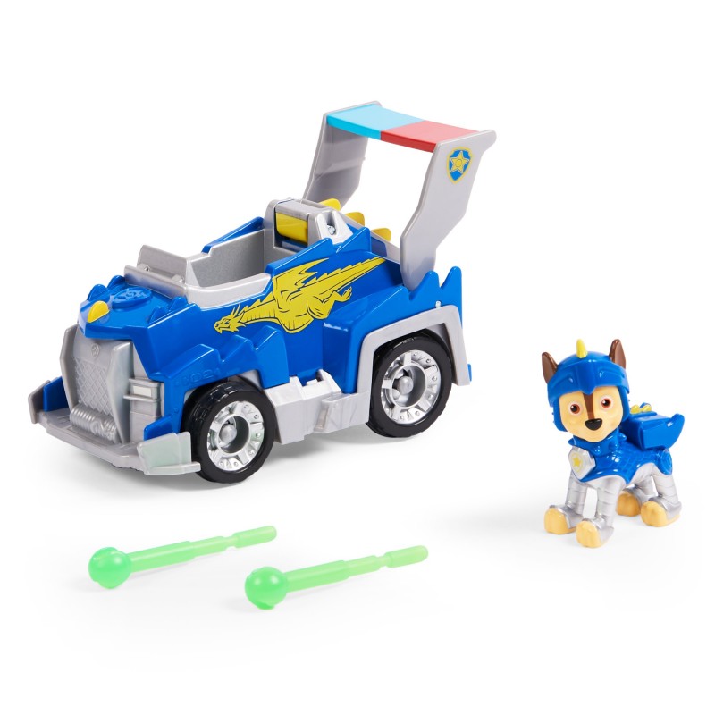 PAW Patrol | Veicolo Rescue Knights di Chase | Veicolo della polizia con personaggio | Giochi per bambini dai 3 anni in su