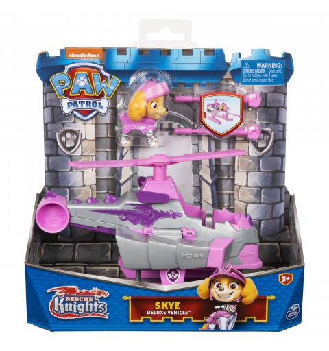 PAW Patrol PAT' PATROUILLE RESCUE KNIGHTS - VÉHICULE + FIGURINE CHEVALIER STELLA - Rejoins Pat' Patrouille Mission Chevalier