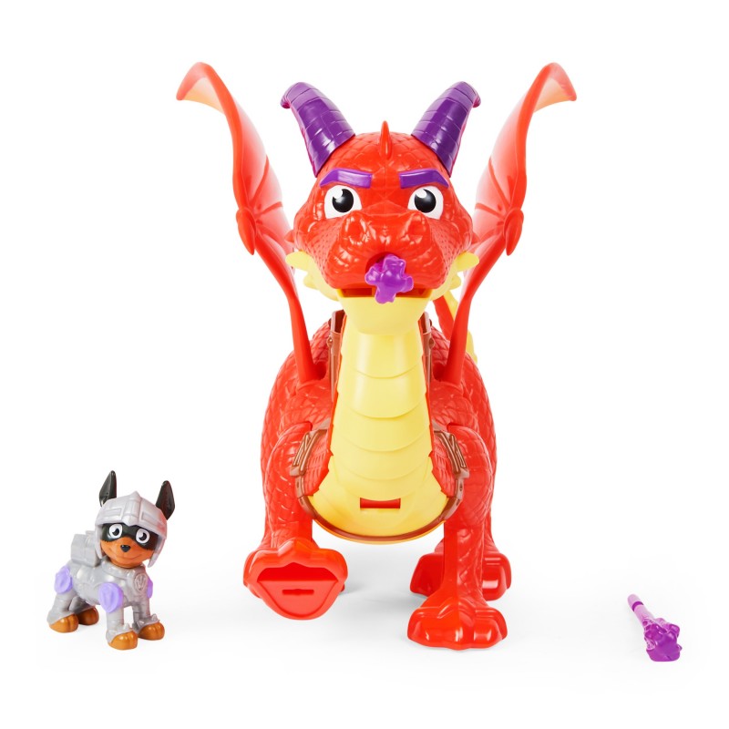 PAW Patrol PAT' PATROUILLE RESCUE KNIGHTS - FIGURINE CROC + BRAISE LE DRAGON - Rejoins la Pat' Patrouille Mission Chevalier à