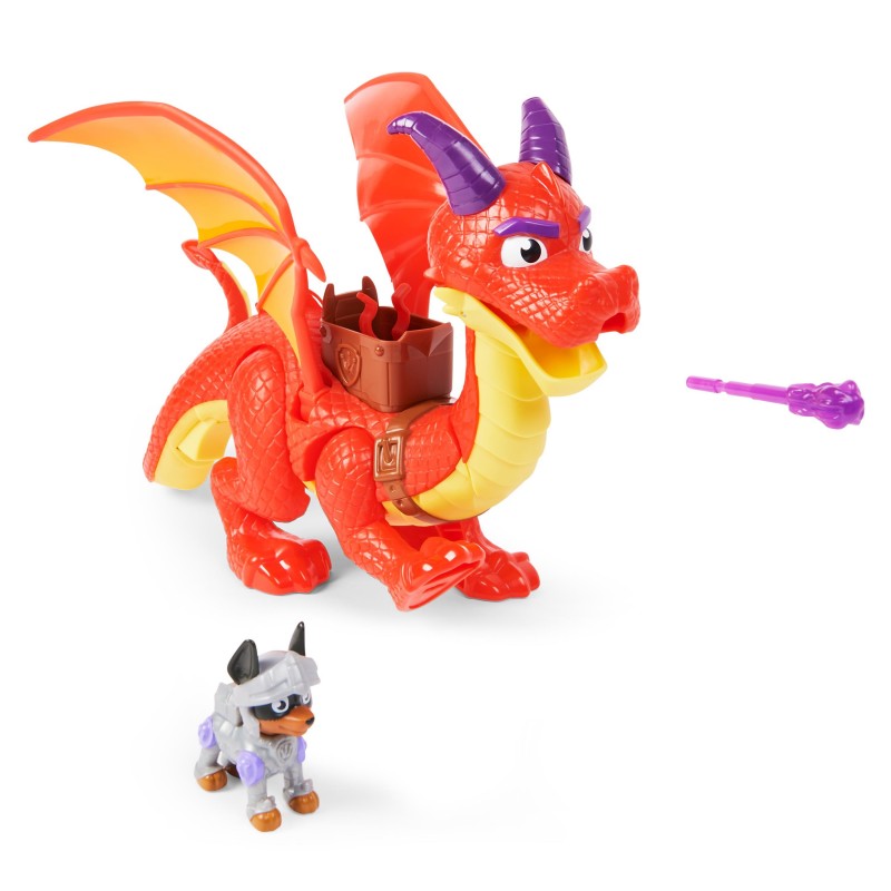 PAW Patrol PAT' PATROUILLE RESCUE KNIGHTS - FIGURINE CROC + BRAISE LE DRAGON - Rejoins la Pat' Patrouille Mission Chevalier à