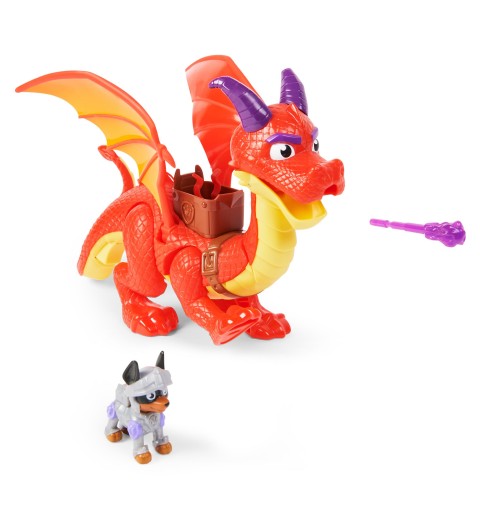 PAW Patrol Rescue Knights Sparks the Dragon with Super Wings and Pup Claw Action Figures