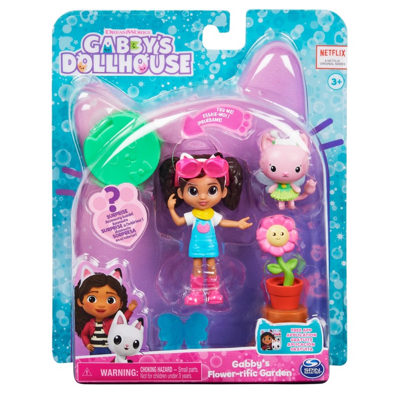 Gabby's Dollhouse Art Studio Set con 2 figuras de juguete, 2 accesorios, 1 caja sorpresa, 1 mueble, juguetes para niños y niñas