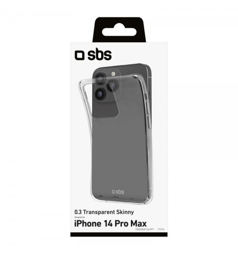 SBS Skinny Cover custodia per cellulare 17 cm (6.7") Trasparente