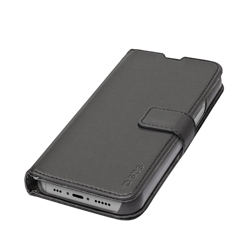 SBS TEBKWALIP1467K coque de protection pour téléphones portables 17 cm (6.7") Étui avec portefeuille Noir