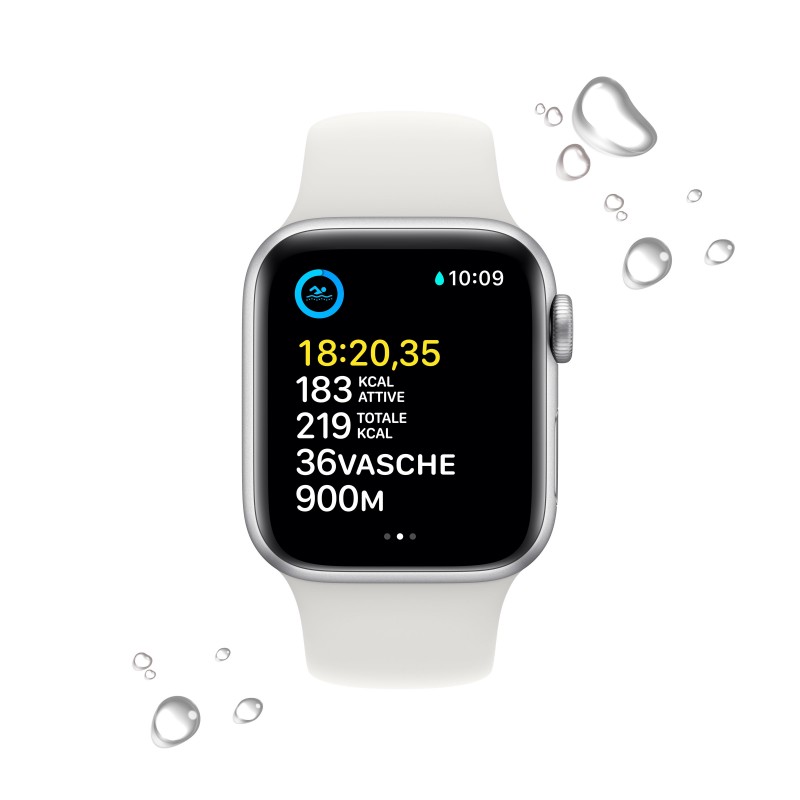 Apple Watch SE OLED 40 mm Argent GPS (satellite)