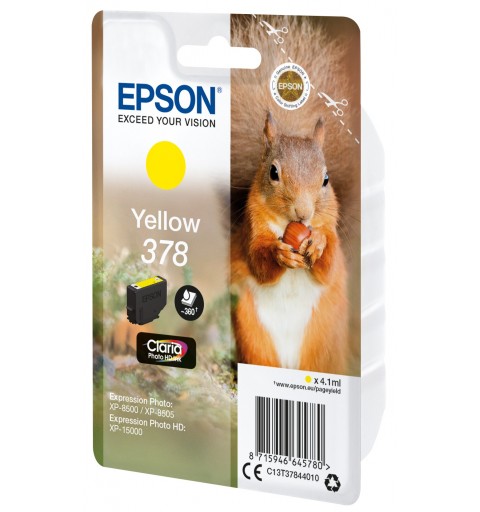 Epson Squirrel Singlepack Yellow 378 Claria Photo HD Ink