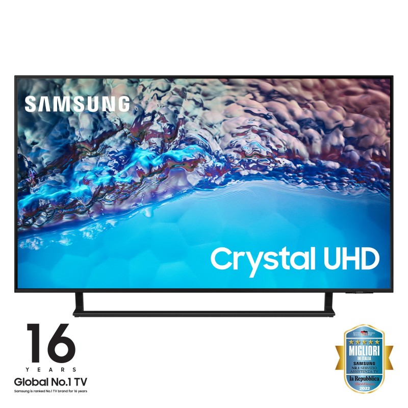 Samsung Series 8 TV Crystal UHD 4K 43” UE43BU8570 Smart TV Wi-Fi Black 2022, Ultra sottile, Colori reali, Gaming mode, Suono