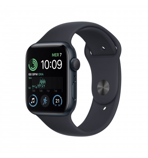 Apple Watch SE GPS 44mm Cassa in Alluminio color Mezzanotte con Cinturino Sport Band Mezzanotte - Regular