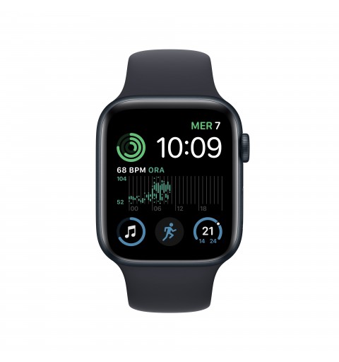 Apple Watch SE GPS 44mm Cassa in Alluminio color Mezzanotte con Cinturino Sport Band Mezzanotte - Regular