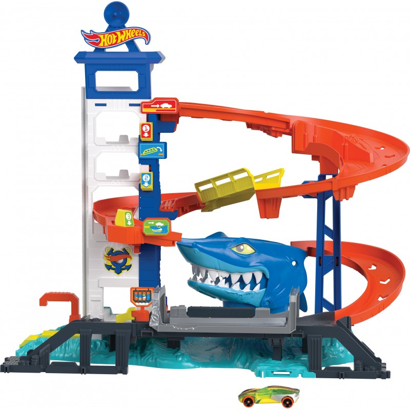 Hot Wheels City Attacking Shark Escape Playset