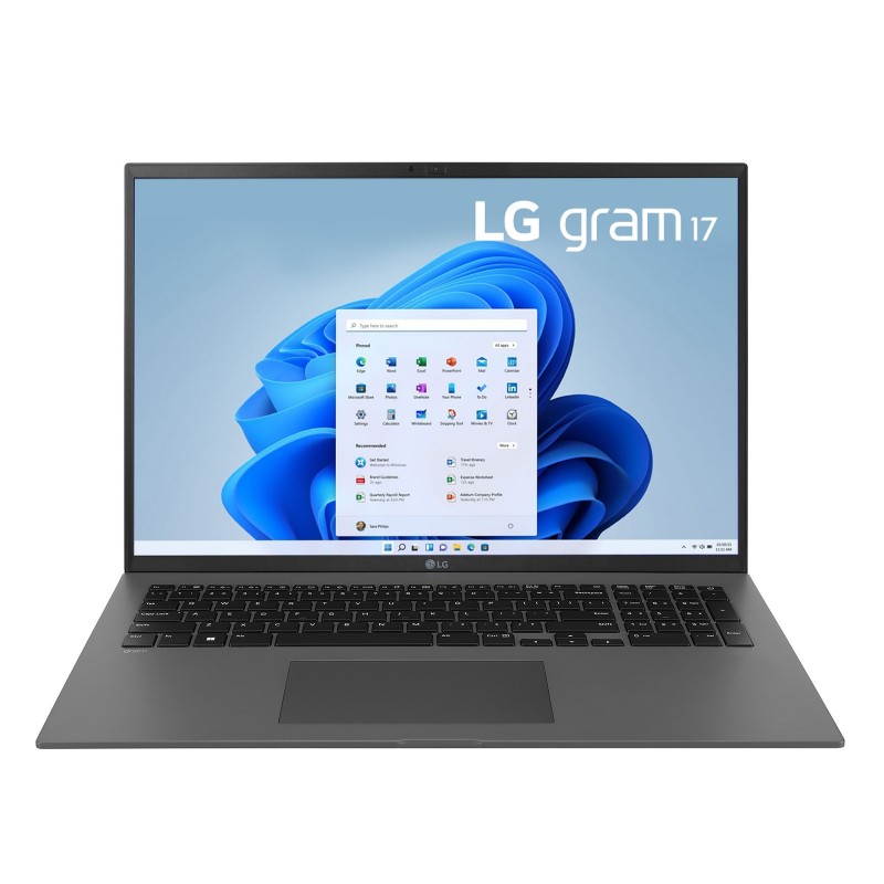 LG Gram 17Z90Q Notebook 17" - Windows 11 Home, Intel i7 Evo, 16GB RAM, 512GB SSD, solo 1350g di peso, Grigio Antracite