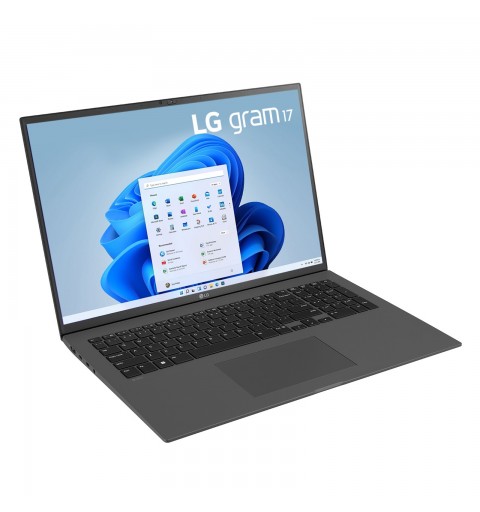 LG Gram 17Z90Q Notebook 17" - Windows 11 Home, Intel i7 Evo, 16GB RAM, 512GB SSD, solo 1350g di peso, Grigio Antracite