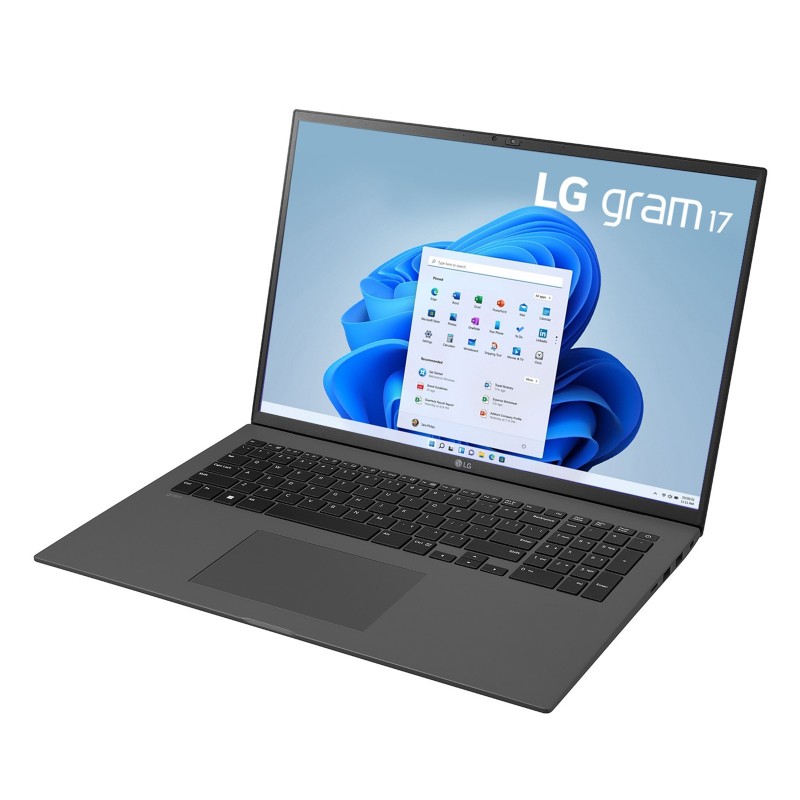 LG Gram 17Z90Q Notebook 17" - Windows 11 Home, Intel i7 Evo, 16GB RAM, 512GB SSD, solo 1350g di peso, Grigio Antracite