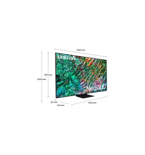 Samsung TV Neo QLED 4K 75” QE75QN90B Smart TV Wi-Fi Titan Black 2022, Mini LED, Processore Neo Quantum 4K, Quantum HDR, Gaming