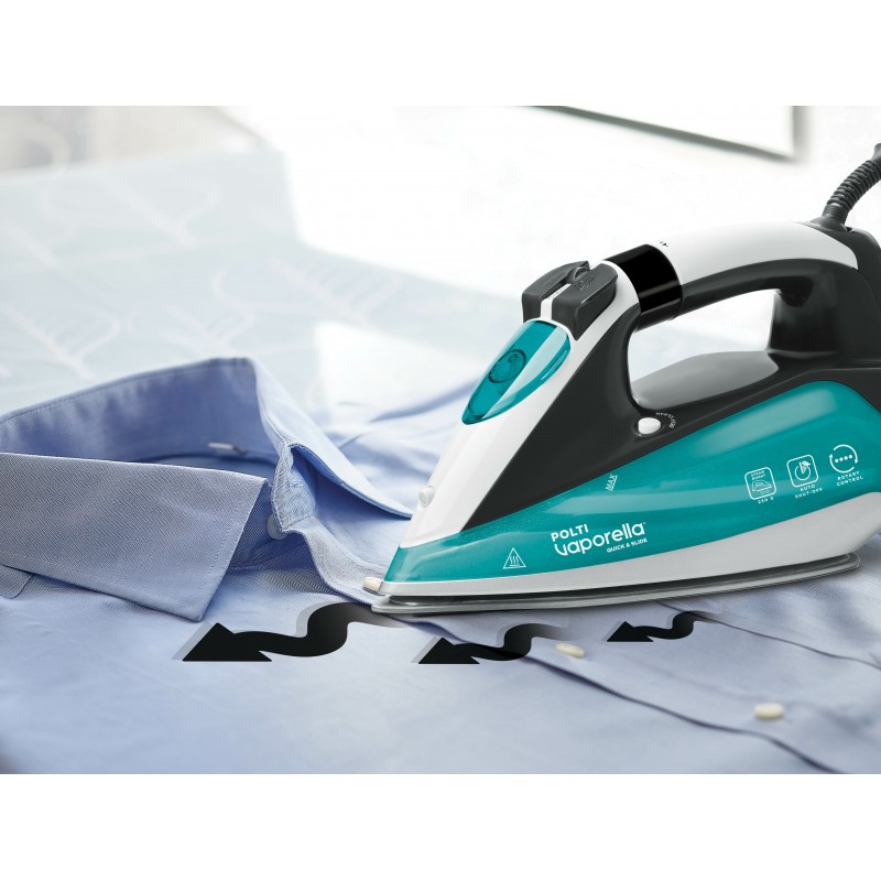 Polti Vaporella Quick & Slide QS220 Steam iron Aluminium soleplate 2400 W Green, White