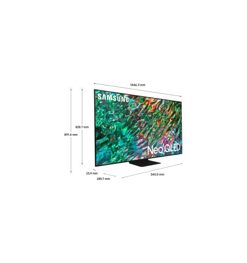 Samsung TV Neo QLED 4K 65” QE65QN90B Smart TV Wi-Fi Titan Black 2022, Mini LED, Processore Neo Quantum 4K, Quantum HDR, Gaming