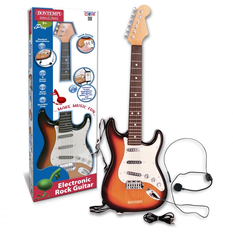 Bontempi Electronic Rock Guitar with connection to music devices