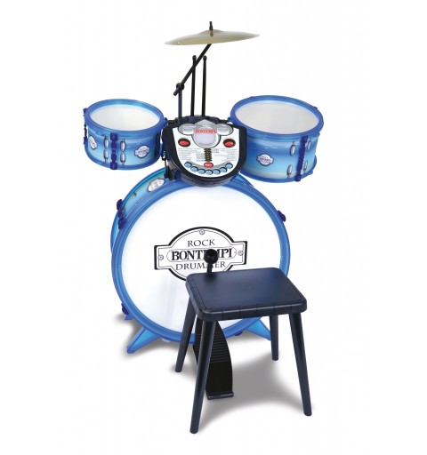 Bontempi Drum Set with Electronic Rhythm Tutor and stool