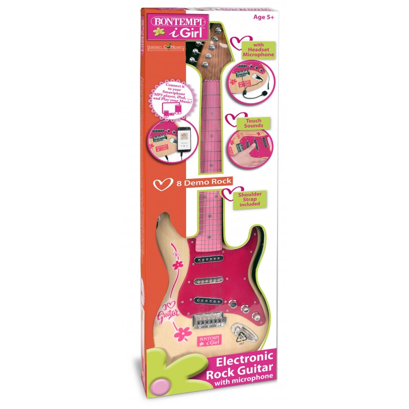 Bontempi Electronic Rock Guitar with connection to music devices Bontempi Electronic Rock Guitar with connection to music devices