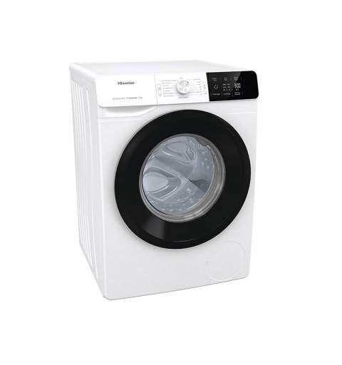 Hisense W90141GEVM machine à laver Charge avant 9 kg 1400 tr min B Noir, Blanc