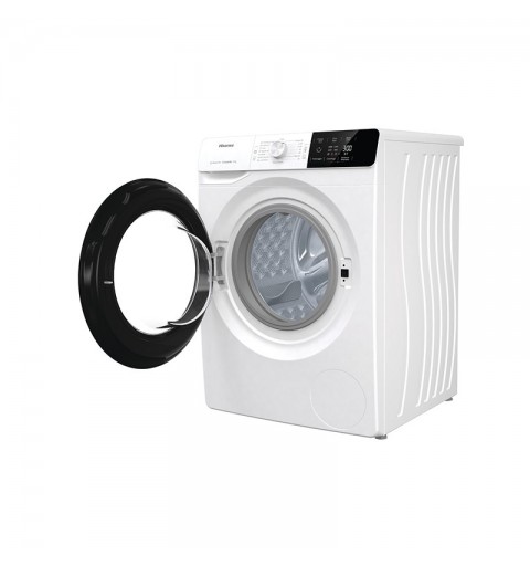 Hisense W90141GEVM machine à laver Charge avant 9 kg 1400 tr min B Noir, Blanc