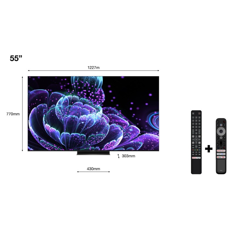 TCL C83 Series C835 139,7 cm (55 Zoll) 4K Ultra HD Smart-TV WLAN Schwarz