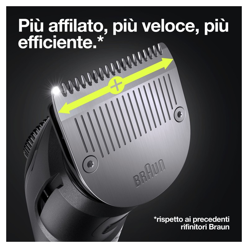 Braun BeardTrimmer 7 Regolabarba 7 BT7330, Regolabarba Uomo, Tagliacapelli, Per Viso, Capelli