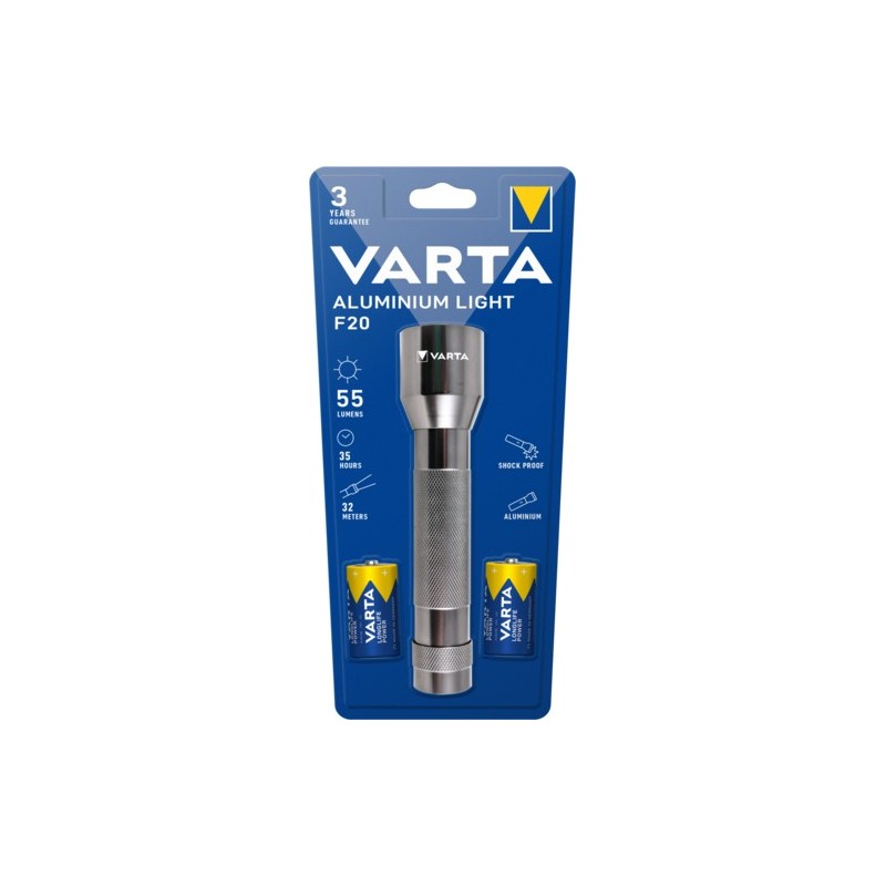 Varta 16607 101 421 flashlight Aluminium Hand flashlight LED