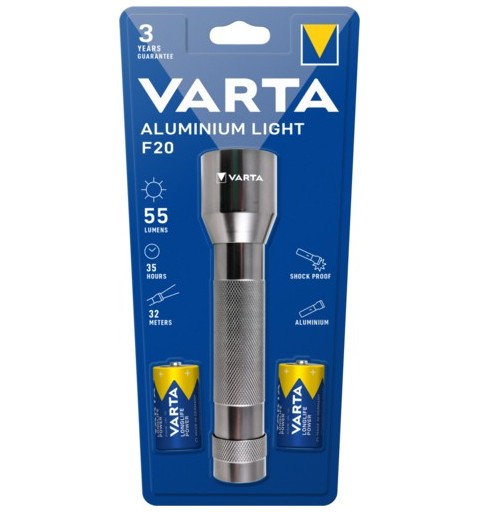 Varta 16607 101 421 flashlight Aluminium Hand flashlight LED