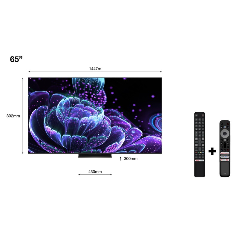 TCL C83 Series Serie C83 Mini LED 65" 65C835 audio Onkyo 2.1 Google TV 2022