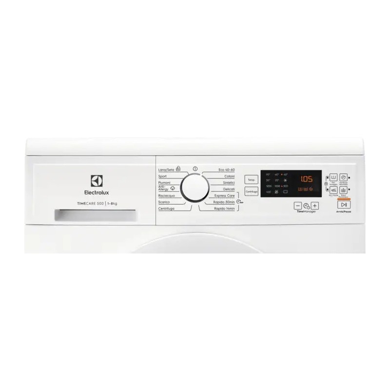 Electrolux EW2F5W82 lavatrice Caricamento frontale 8 kg 1151 Giri min A Bianco
