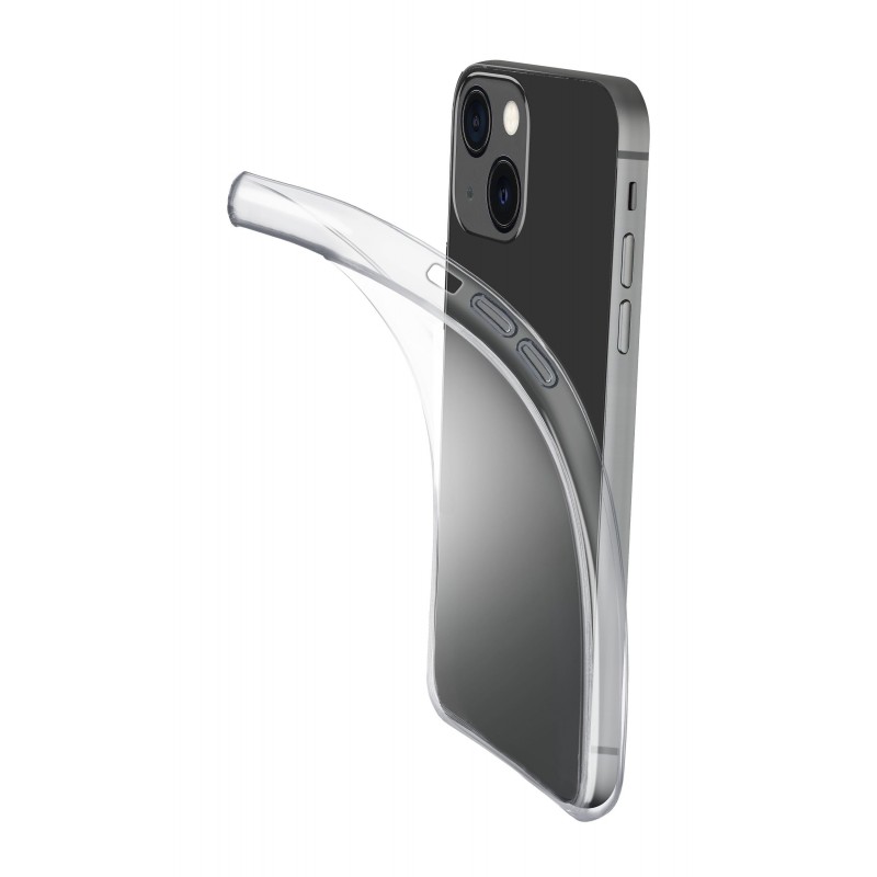 Cellularline Fine - iPhone 14 Plus Cover in gomma morbida ultra sottile e trasparente Trasparente