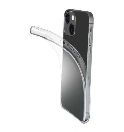 Cellularline Fine - iPhone 14 Plus Cover in gomma morbida ultra sottile e trasparente Trasparente