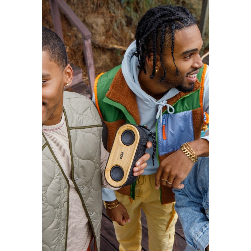The House Of Marley EM-JA021-SB Tragbarer Lautsprecher Tragbarer Stereo-Lautsprecher Schwarz, Gelb 20 W