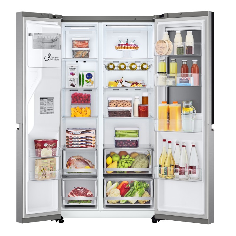 LG GSXV80PZLE Side-by-Side Kühlkombination Freistehend 635 l E Edelstahl
