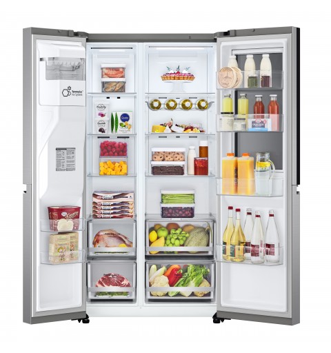 LG GSXV80PZLE Side-by-Side Kühlkombination Freistehend 635 l E Edelstahl