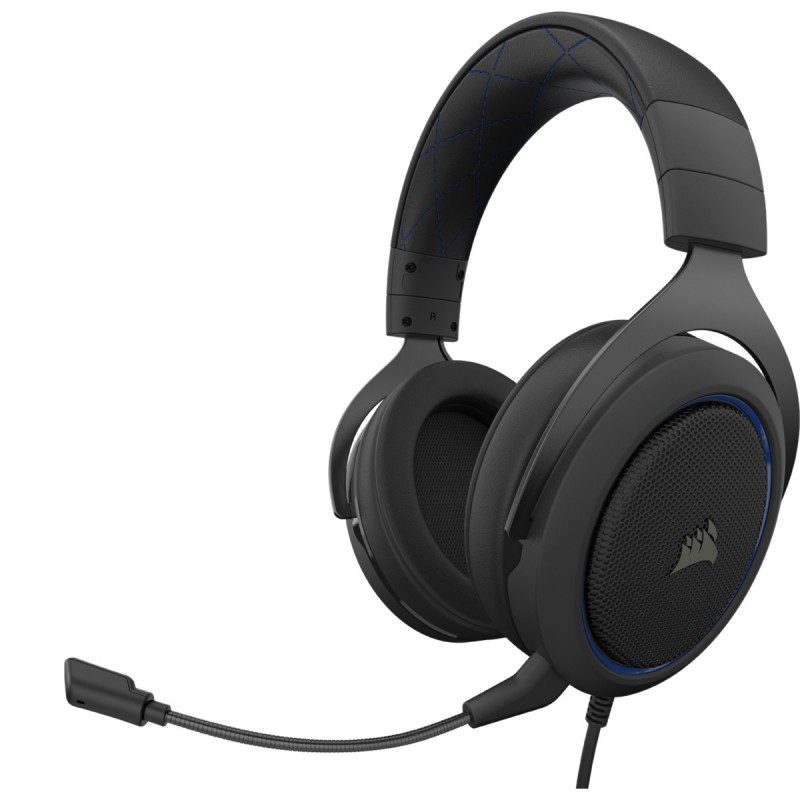 Corsair HS50 PRO STEREO Auriculares Alámbrico Diadema Juego Negro, Azul