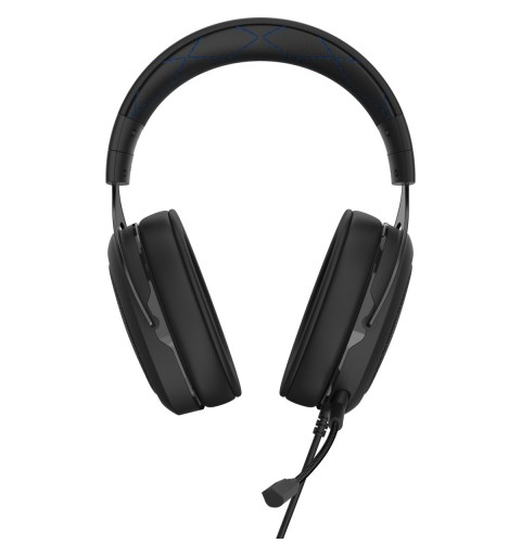 Corsair HS50 PRO STEREO Auricolare Cablato A Padiglione Giocare Nero, Blu