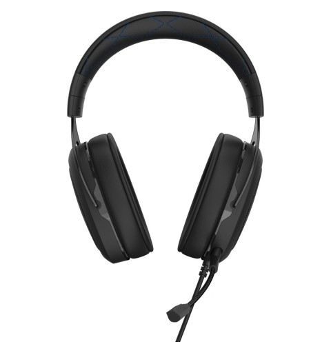 Corsair HS50 PRO STEREO Casque Avec fil Arceau Jouer Noir, Bleu