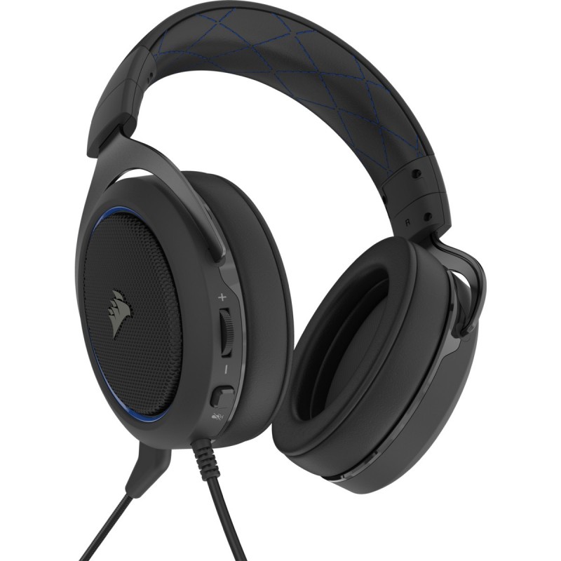 Corsair HS50 PRO STEREO Auricolare Cablato A Padiglione Giocare Nero, Blu