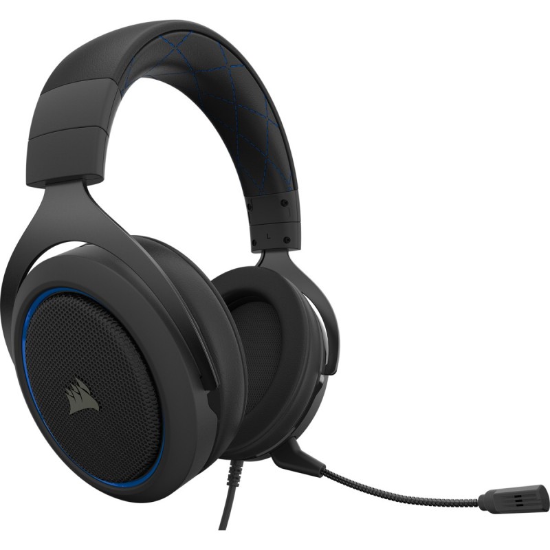 Corsair HS50 PRO STEREO Auricolare Cablato A Padiglione Giocare Nero, Blu